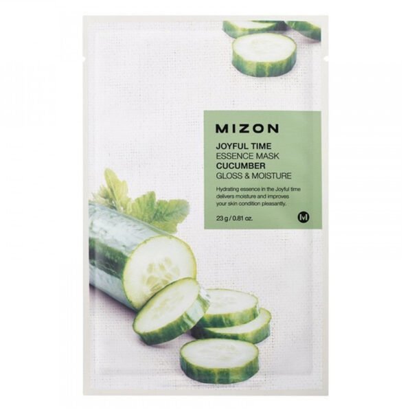 Mizon Joyful Time Essence Mask Cucumber lakštinė veido kaukė su agurkais 23g