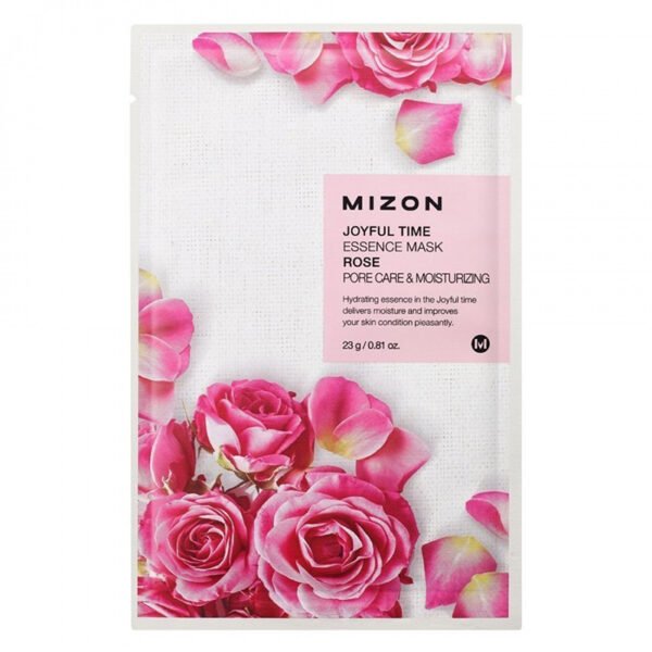 Mizon Joyful Time Essence Mask Rose lakštinė veido kaukė su rožėmis 23g